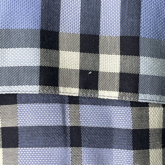 Burberry Men's Blue Plaid Nova Check Button Down Long Sleeve Shirt Size Large - Picture 13 of 15